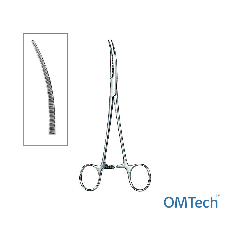 Затискач гемостатичний за Crafoord (Крафорд), вигнутий, довжина 18,5 см INSIDEMED